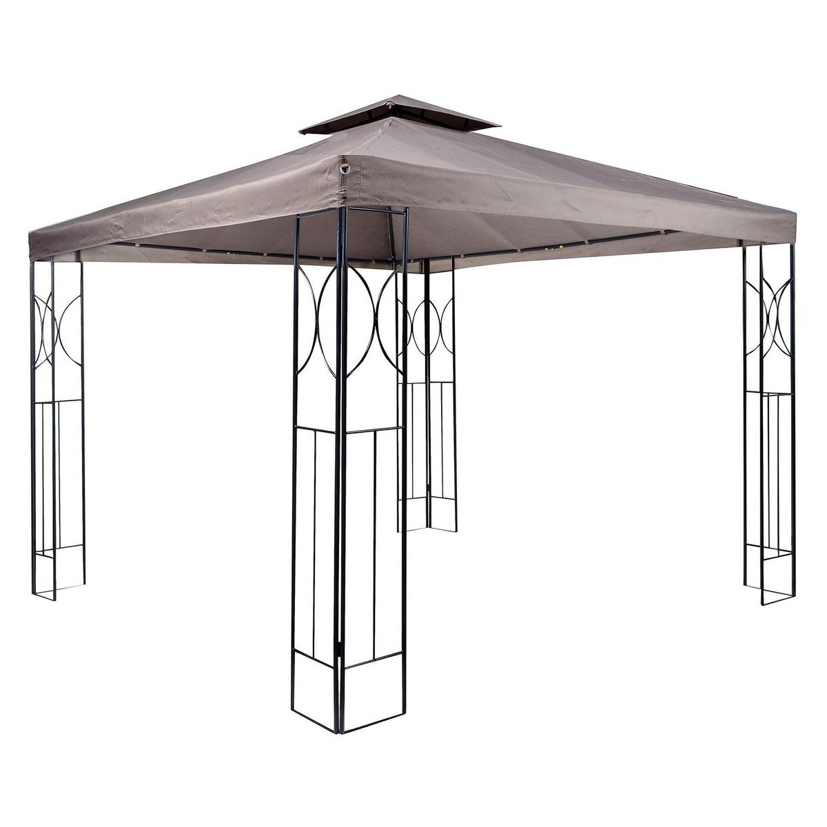 Just Home Collection - Pérgola de Metal Tabaco 3 x 3 Metros