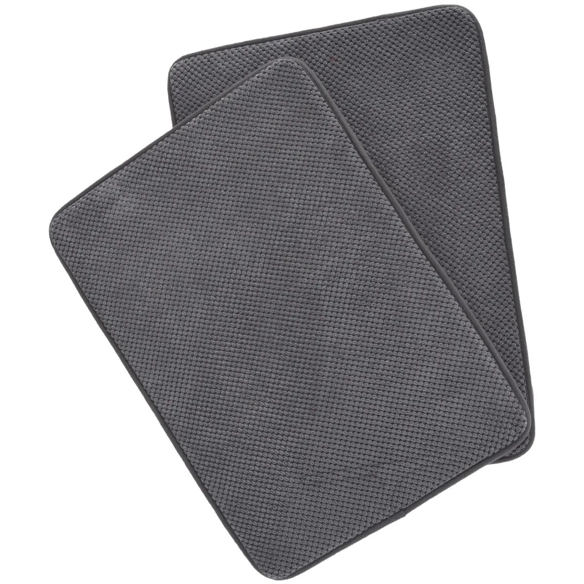 Casa Bonita - Set de 2 tapetes para baño Memorex de 43 x 61 cm Gris