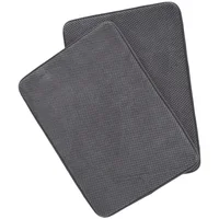 Set de 2 tapetes para baño Memorex de 43 x 61 cm Gris