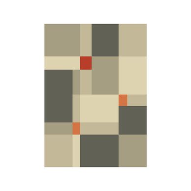 Tapete Umbria gris/rojo 120x170 cm