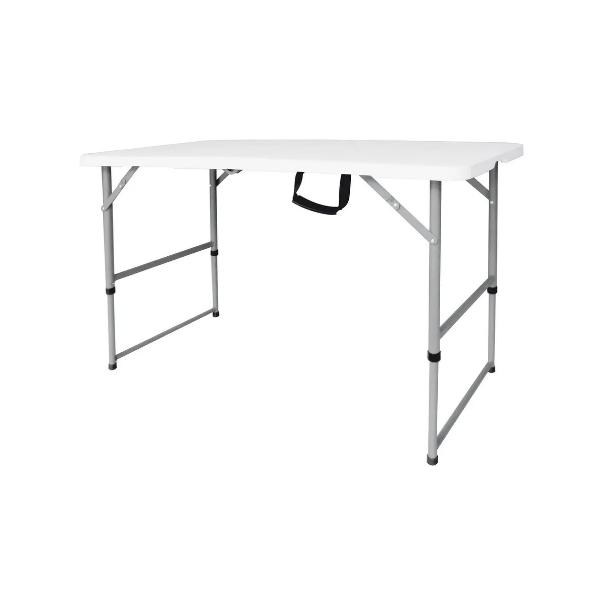Just Home Collection - Mesa Plegable Tipo Maleta 120 Cm- Blanco
