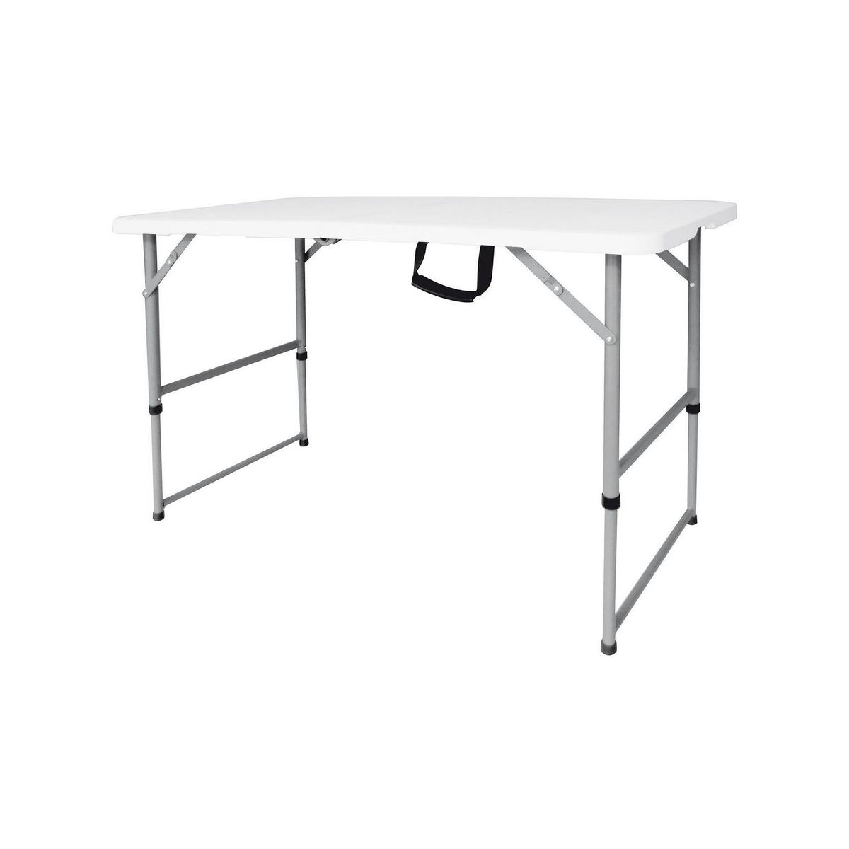 Just Home Collection - Mesa Plegable Tipo Maleta 120 Cm- Blanco
