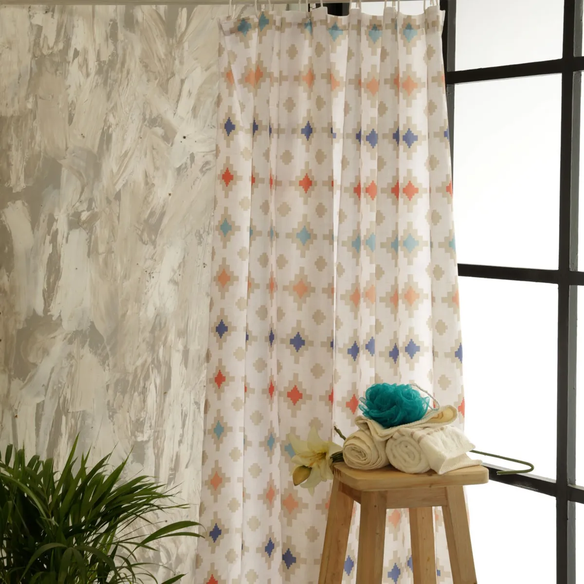 Just Home Collection - Cortina de Baño East Up 180 x 180 cm