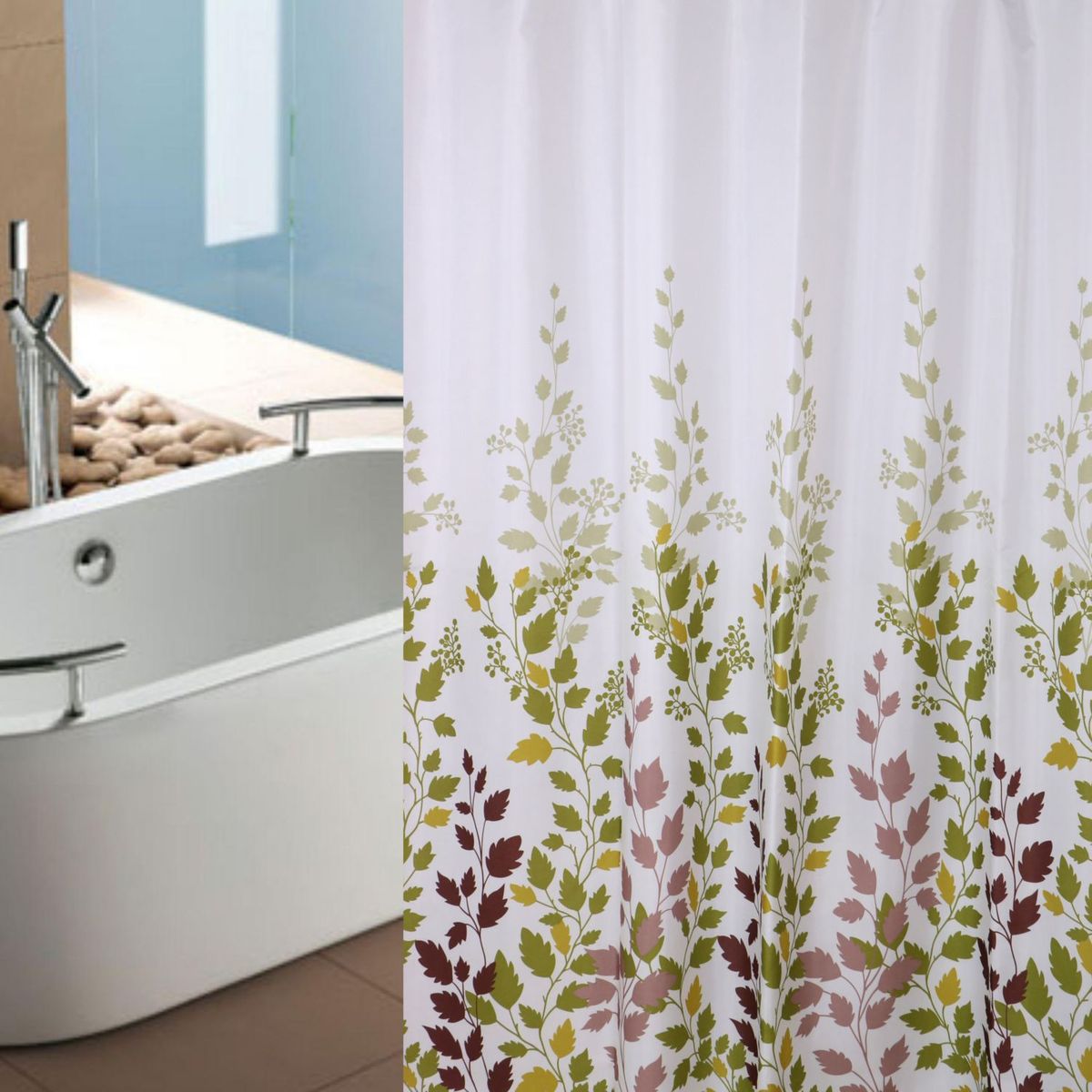 Just Home Collection - Cortina de Baño Otoño Up 180 x 180 cm
