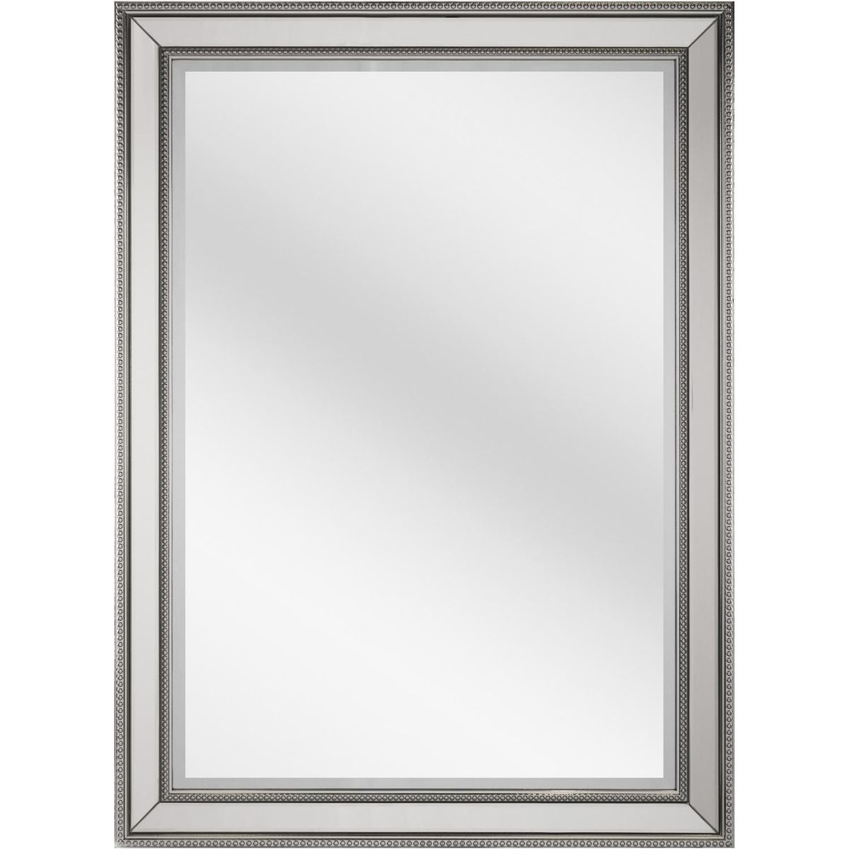 Just Home Collection - Espejo Decorativo Rectangular Reflejos de 78 x 108 cm Plata