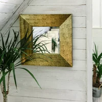 Espejo Decorativo Cuadrado de 40 x 40 cm Dorado