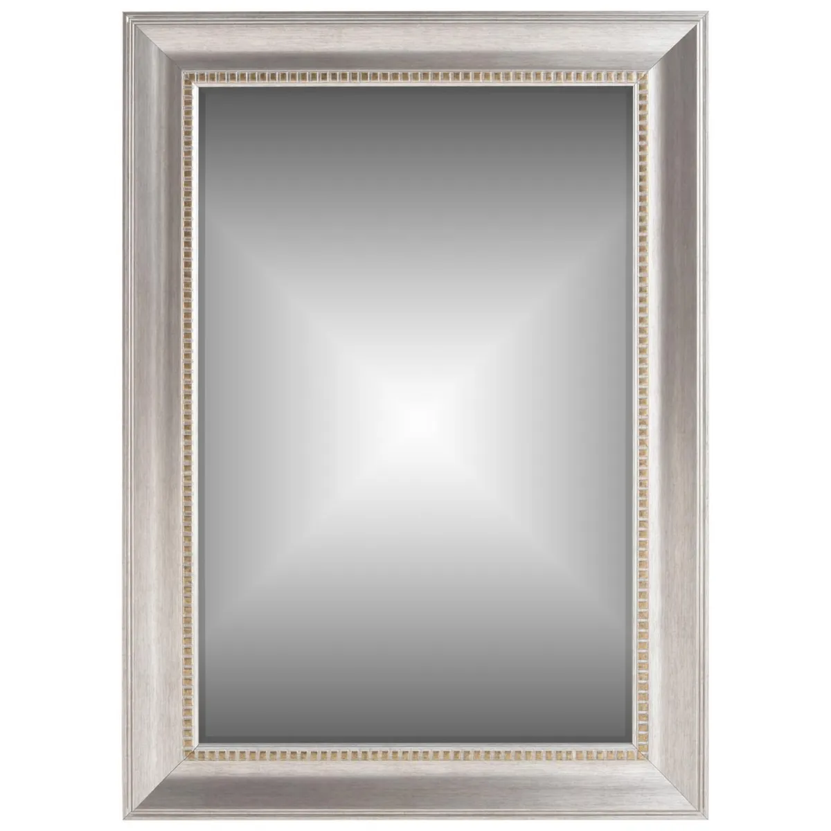 Just Home Collection - Espejo Decorativo Rectangular de 78 x 108 cm Plata