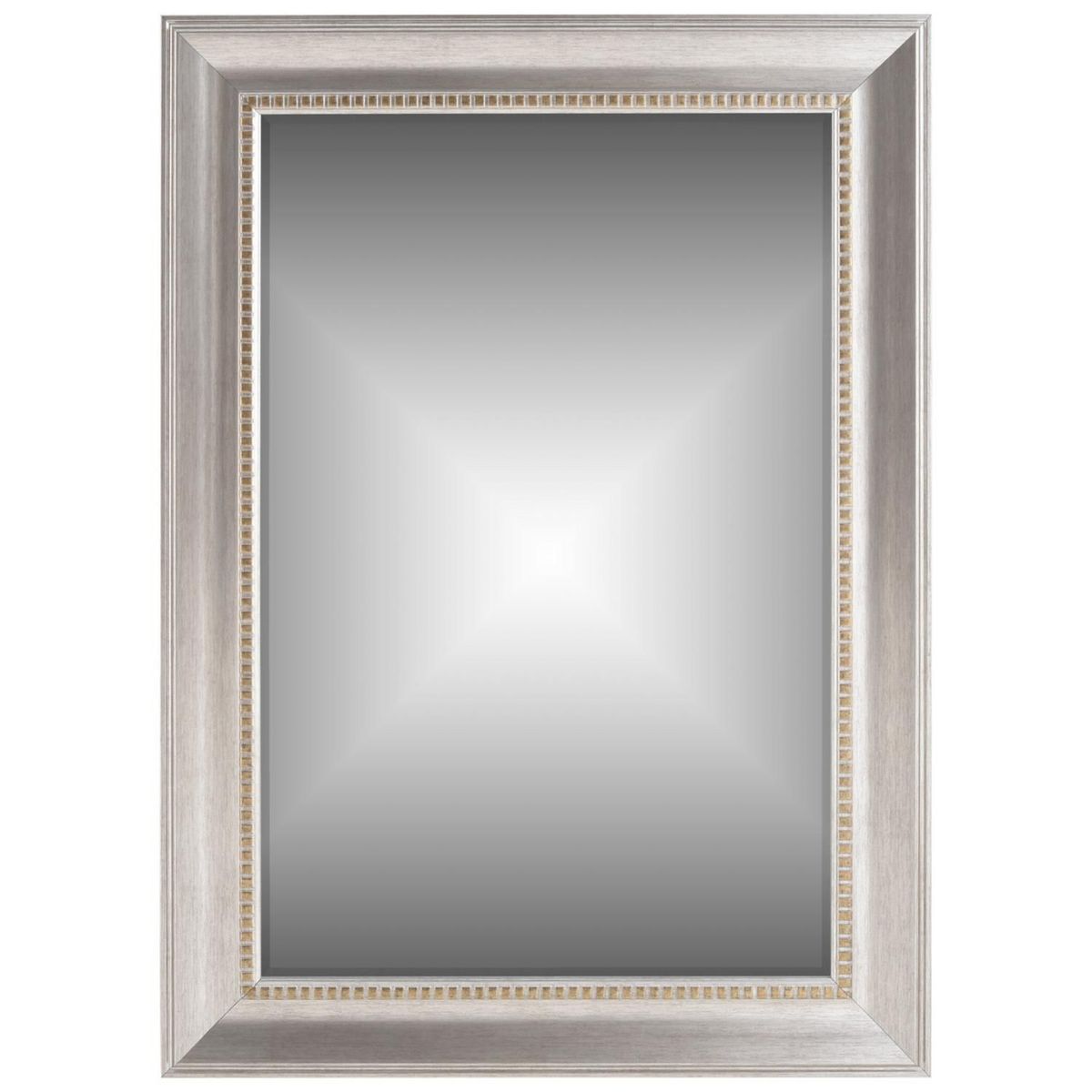 Just Home Collection - Espejo Decorativo Rectangular de 78 x 108 cm Plata