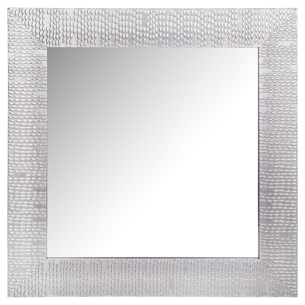 Just Home Collection - Espejo Decorativo Cuadrado de 40 x 40 cm Plata