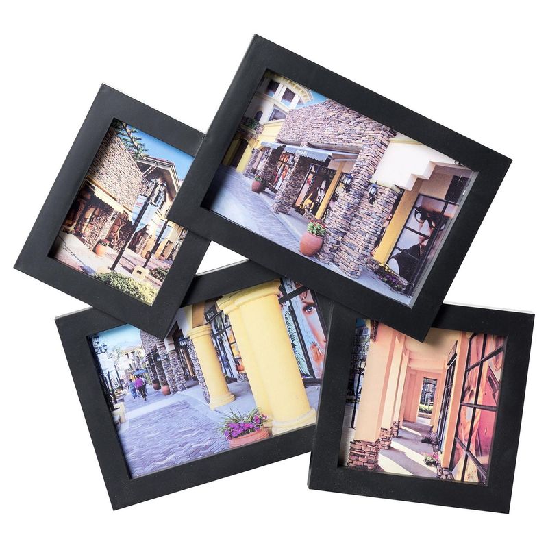 Just Home Collection - Marco de foto negro 2x9x14 cm + 7x9 cm + 9x9 cm