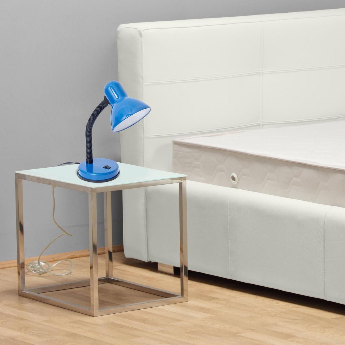 Casa Bonita - Lámpara de escritorio flexible de 1 luz E27 Azul