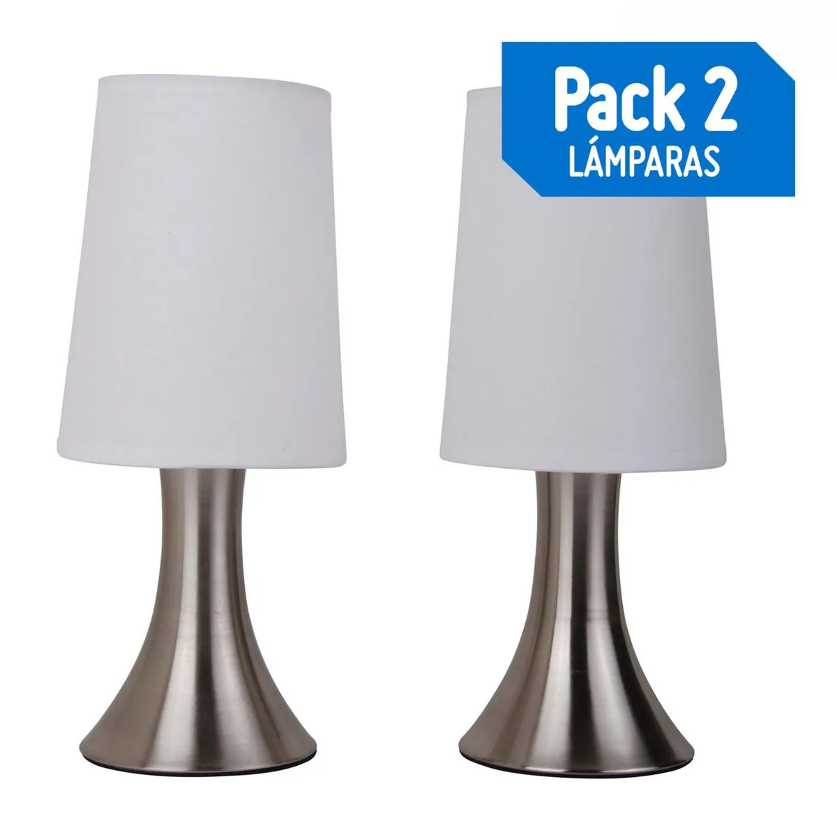 Lámpara de Mesa Dijon Plata 1 Luz E27, marca Casa Bonita - Foto Principal