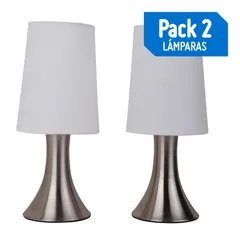 Lámpara de Mesa Dijon Plata 1 Luz E27
