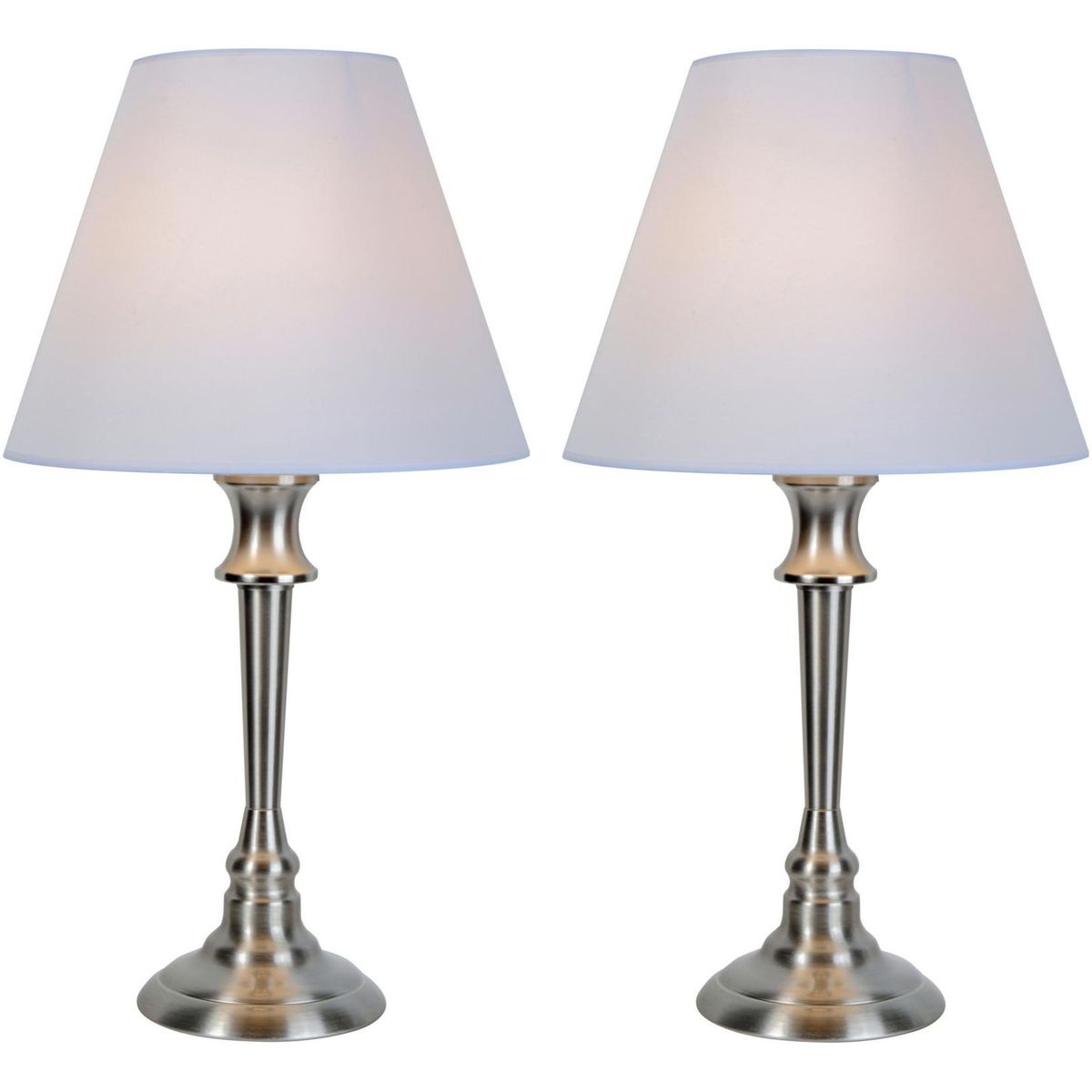 Casa Bonita - Set de 2 Lámparas de buró Lille 60W E27 Blanco