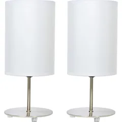 Set de 2 Litrosámparas de Buró Niza Blanco 60 Watts E27