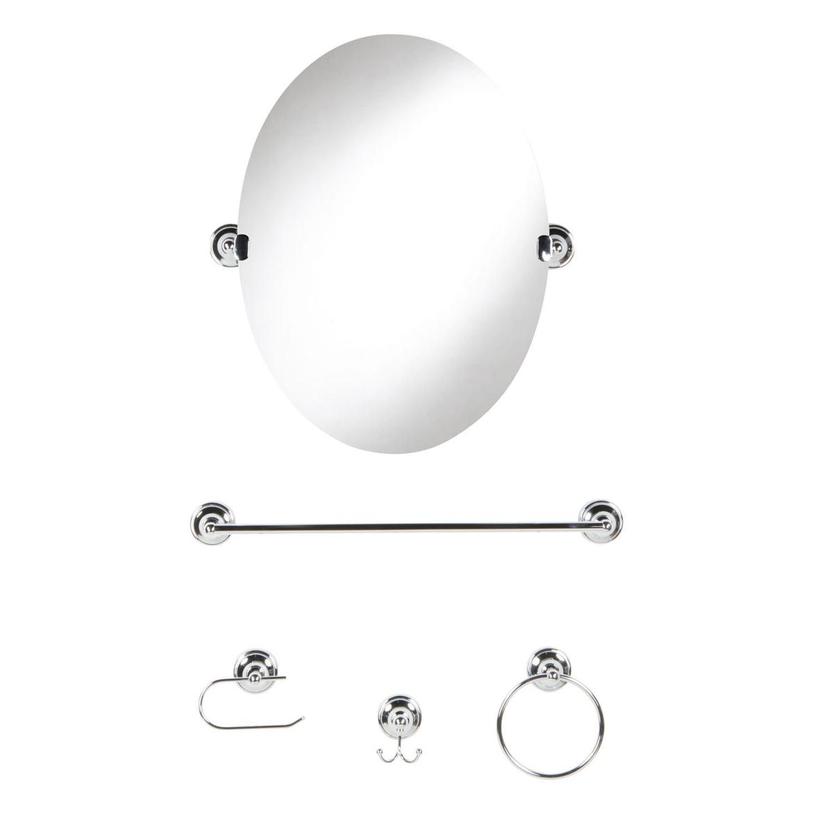 Set de 5 accesorios con espejo cromado, marca Sensi Dacqua - Foto Principal