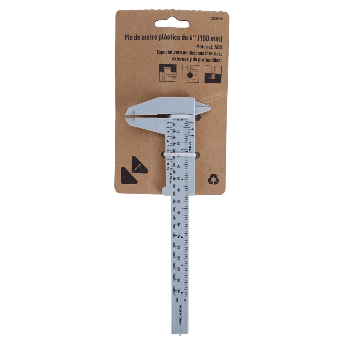Karson - Pie de metro 6" plástico ub