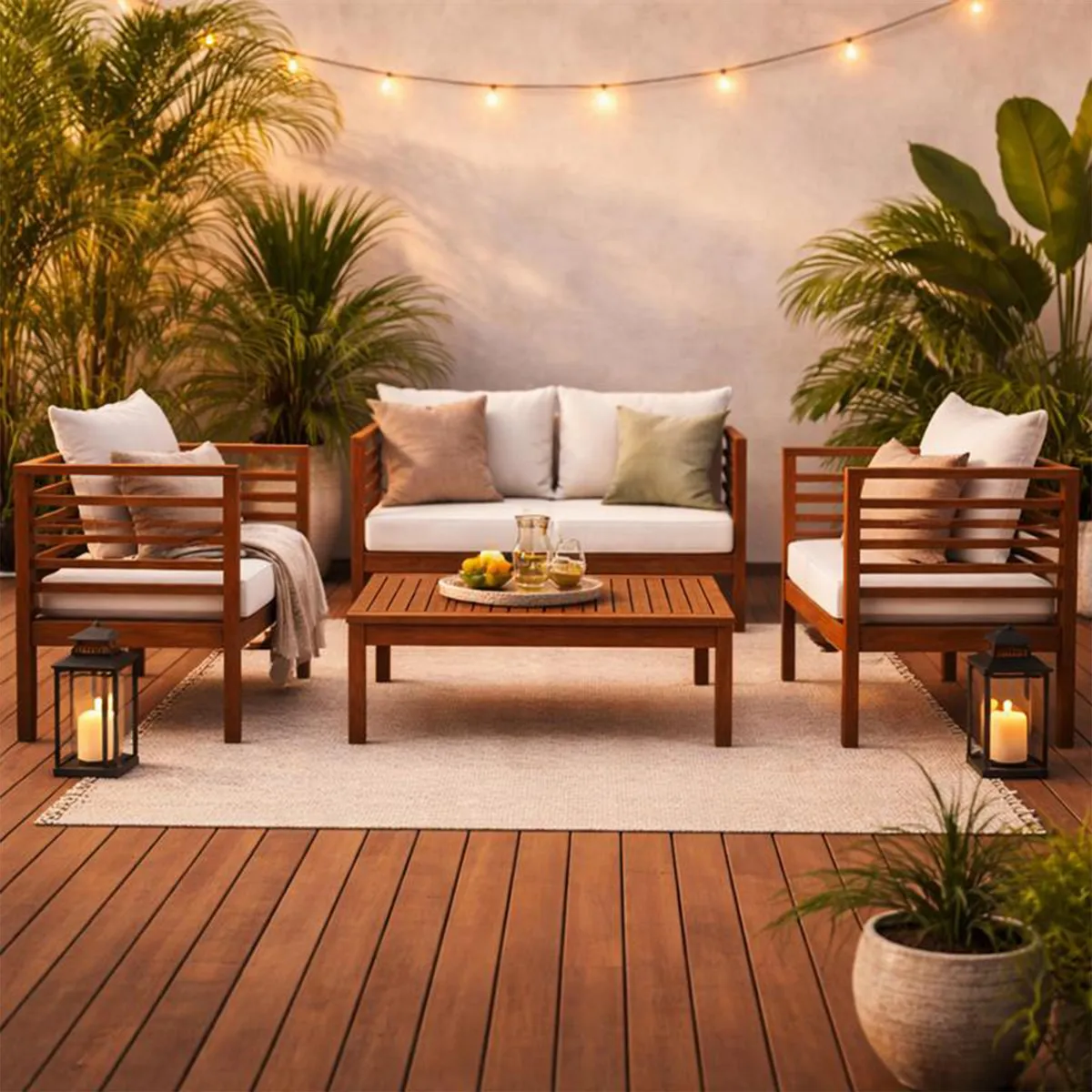 Sala de Exterior Saint Pete 4 Personas, marca Just Home Collection - Foto Principal