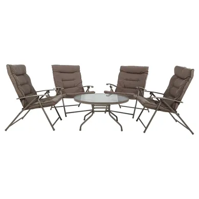 Sala de Exterior Sao Paulo Negro 4 Personas