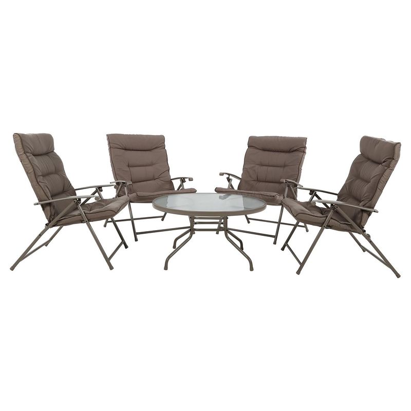 Just Home Collection - Sala de Exterior Sao Paulo Negro 4 Personas