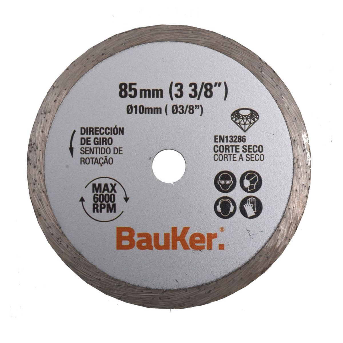 Disco diamantado 85 mm para minisierra, marca Bauker - Foto Principal