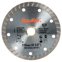 Disco diamant 4 1/2 turbo bauker