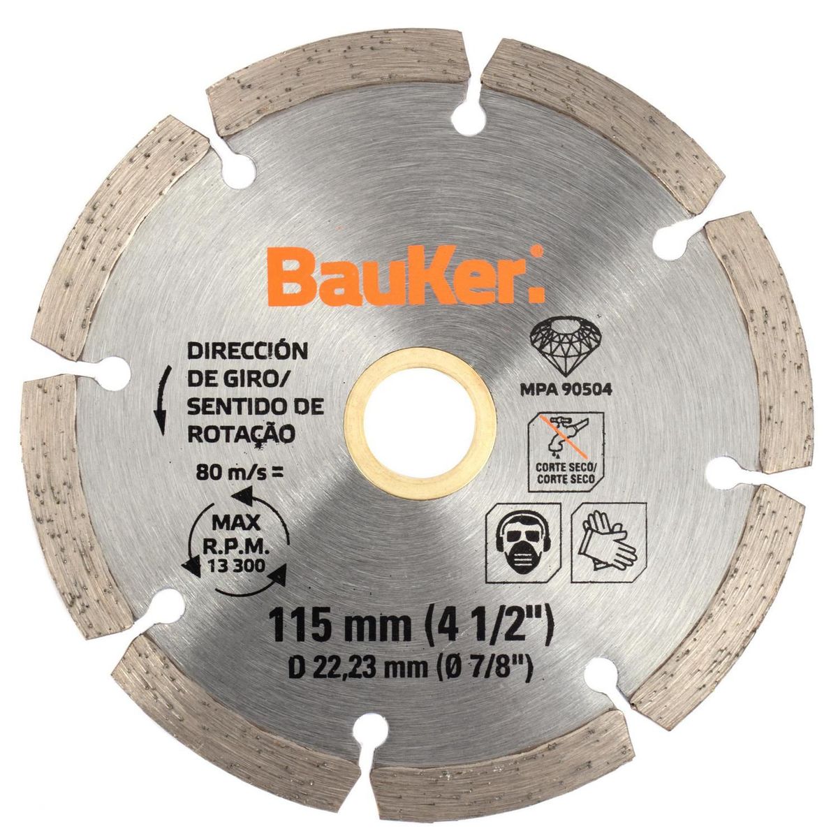  - Disco diamant segm 4 1/2bauker