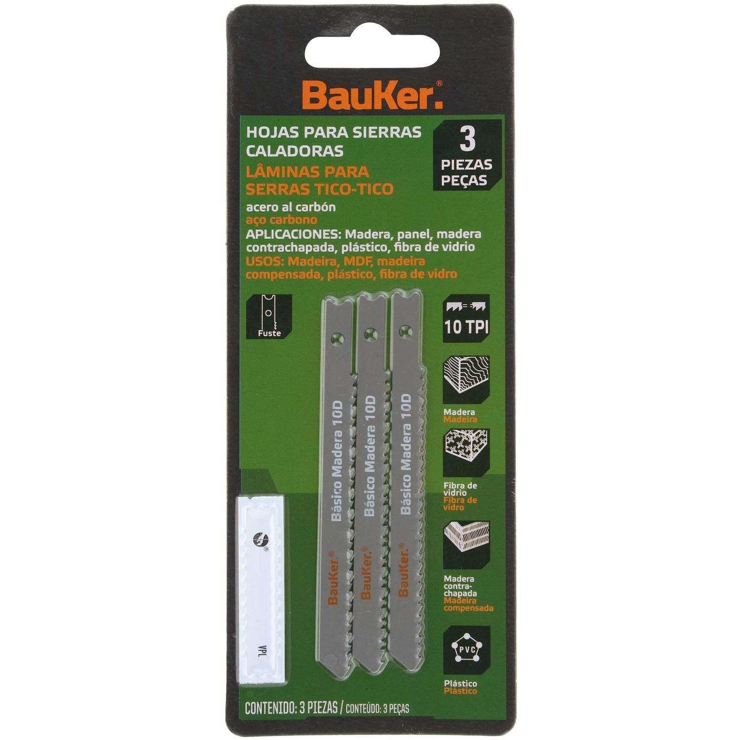  - Hoja de sierra calar tipo T 21 dientes 3 unidades