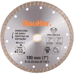 Disco diamant 7 turbo bauker