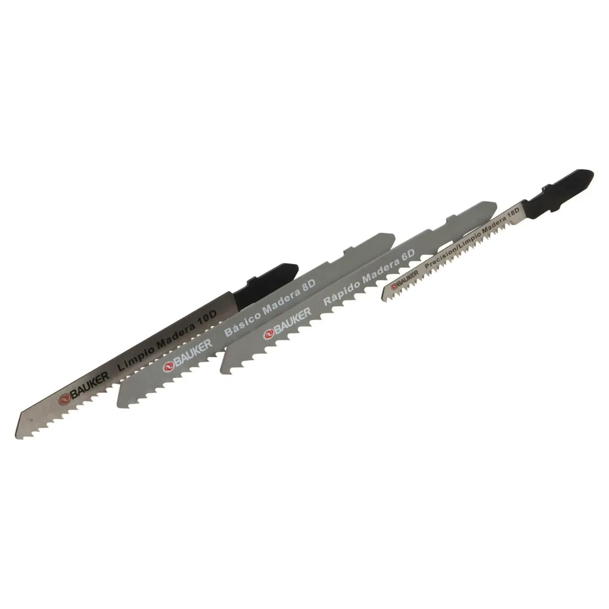  - Set hojas de calar tipo T 4 piezas bauker