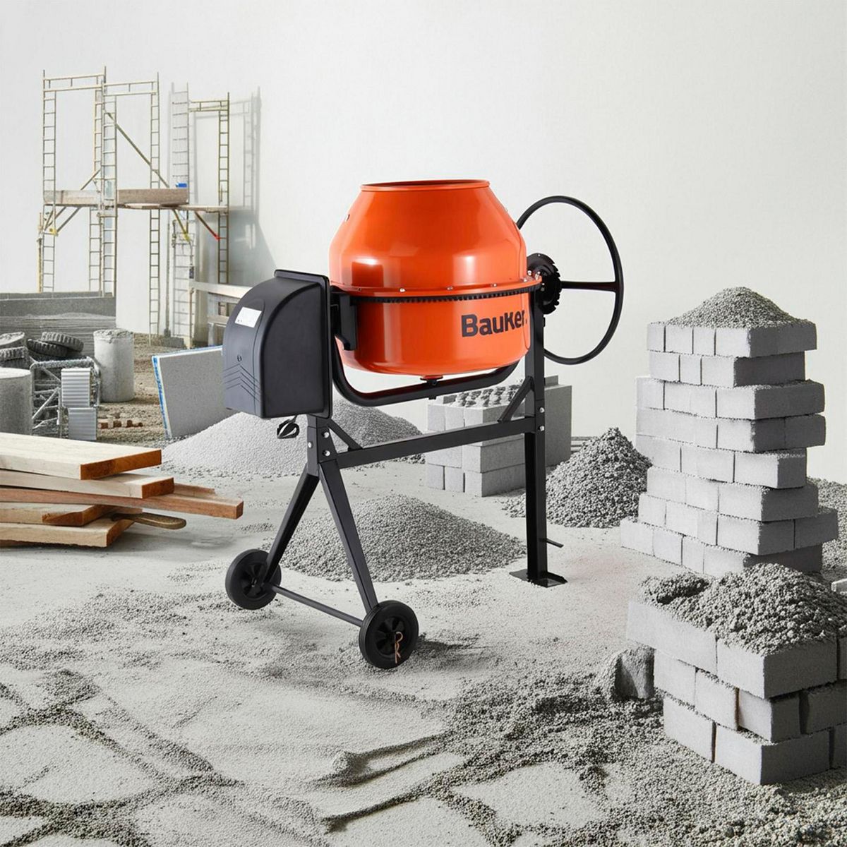 Bauker - Revolvedora de Concreto Eléctrica 130 L, Bauker