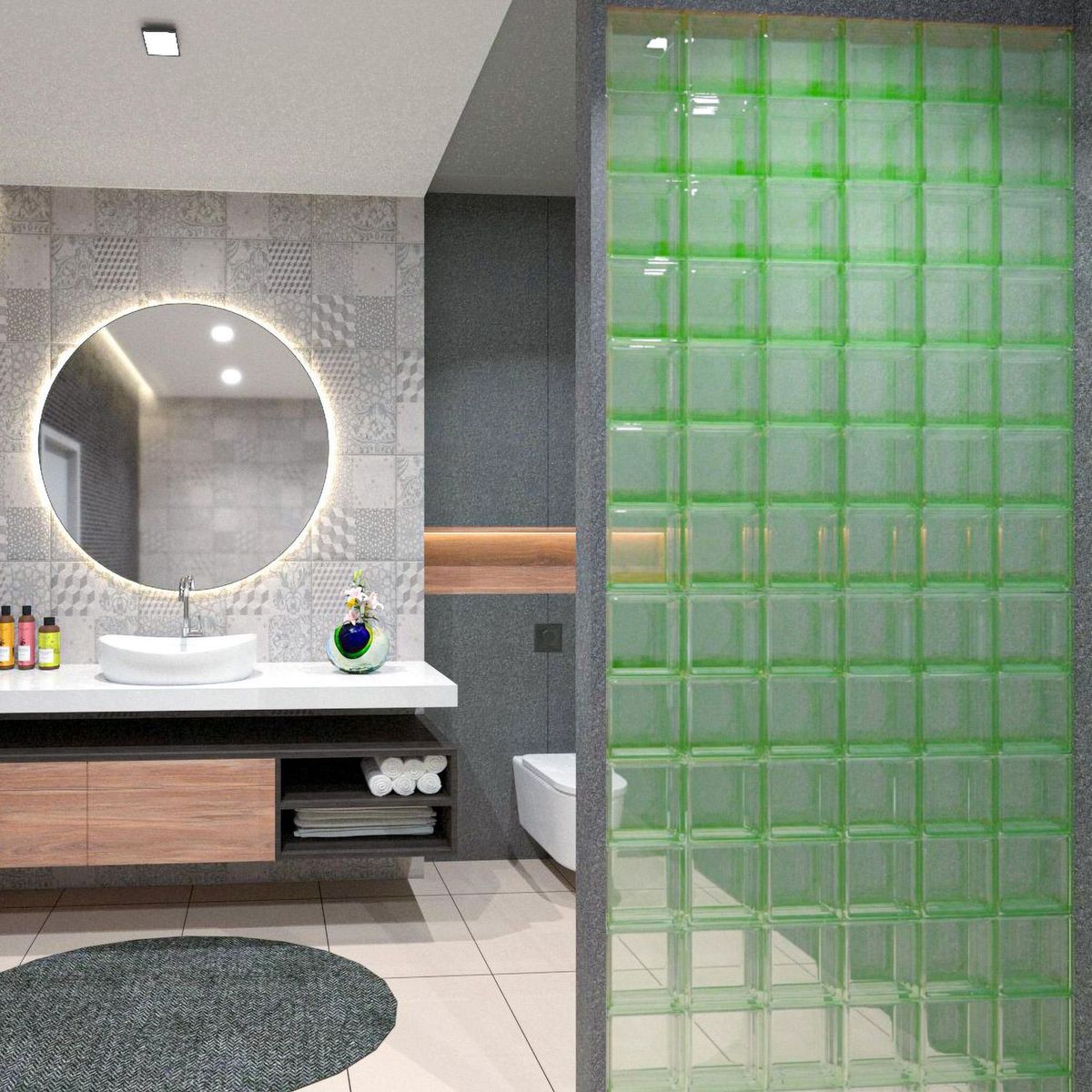 Foncer - Vidrioblock 19 x 19 x 8 cm Lime