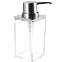 Dispensador de jabón Clarity acrílico cromo