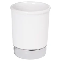 Vaso de Baño York Blanco Cromo