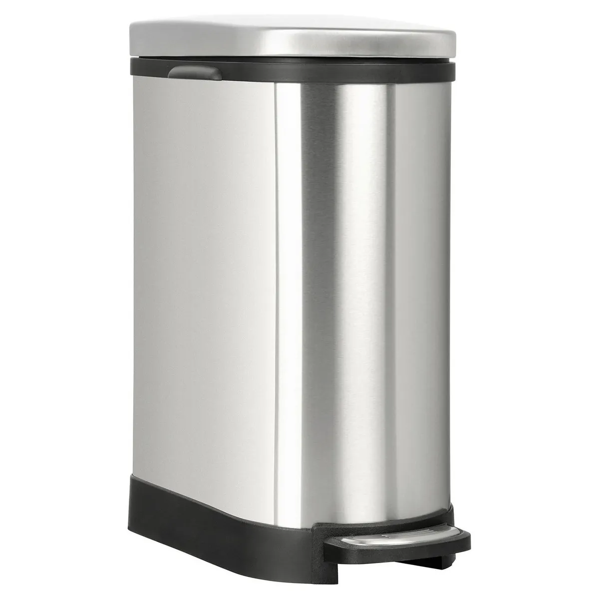 Bote de Basura Metálico con Pedal de 10 Litros Plata, marca Just Home Collection - Foto Principal