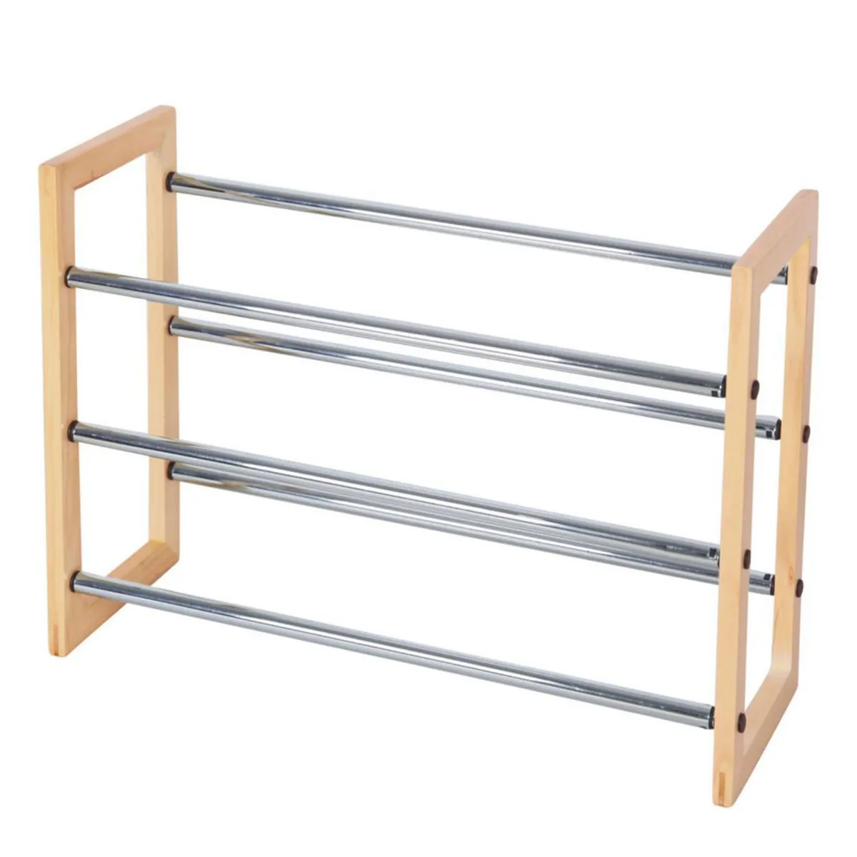 Just Home Collection - Zapatera extensiva, 63 a 115 cm de madera natural