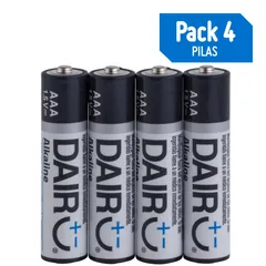 Pack 4 pilas AAA alcalinas