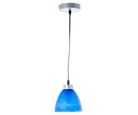 Lámpara Colgante Vidrio Gama Azul 1 Luz 60W E27