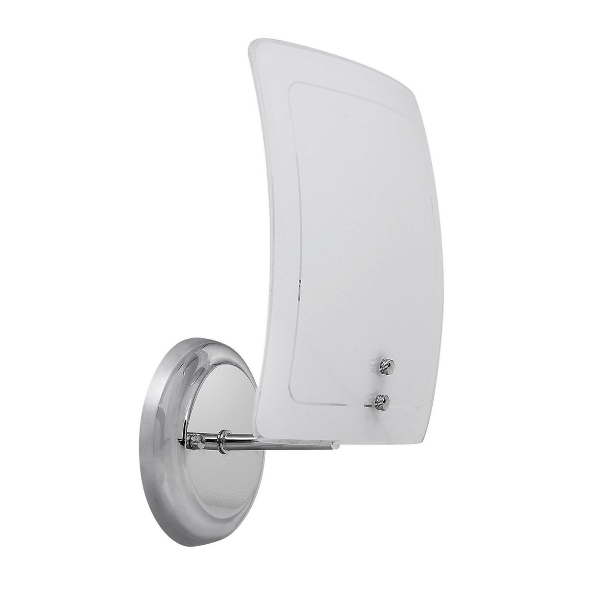 Casa Bonita - Arbotante Bri 60W plata 1luz E27 vidrio 15cm