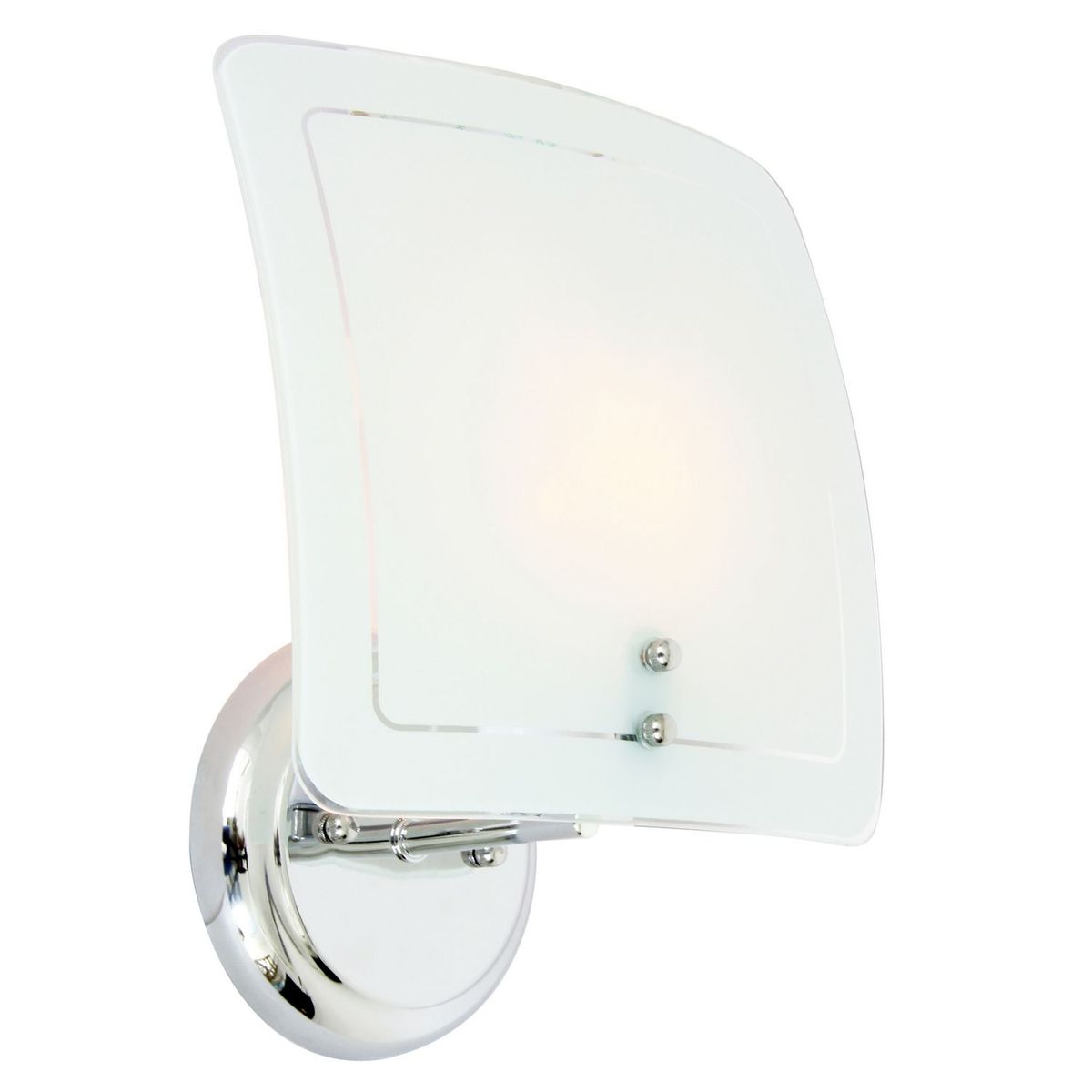 Casa Bonita - Arbotante Bri 60W plata 1luz E27 vidrio 15cm