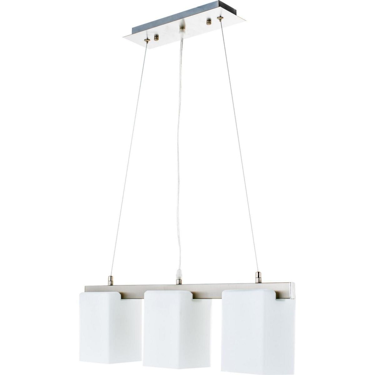 Casa Bonita - Lámpara Colgante Cubo Plata 3 Luces 60W