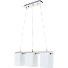 Lámpara Colgante Cubo Plata 3 Luces 60 Watts