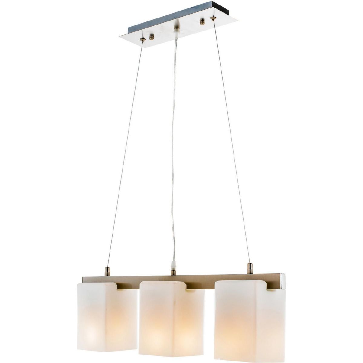 Casa Bonita - Lámpara Colgante Cubo Plata 3 Luces 60W