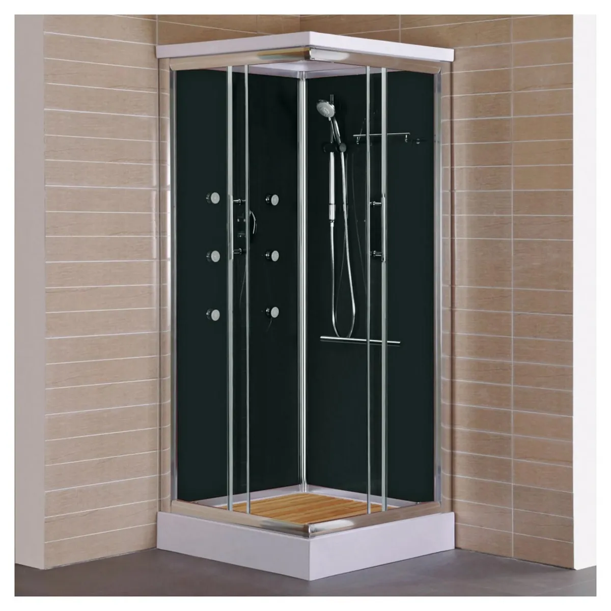 Sensi Dacqua - Cabina rectangular de regadera negra