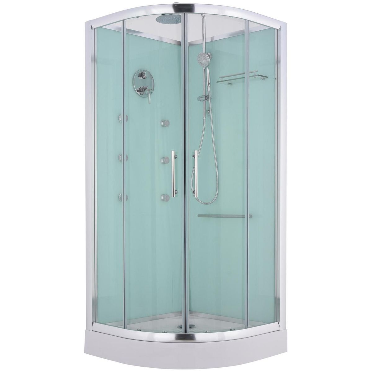 Cabina Curva de Regadera Fondo Verde, marca Sensi Dacqua - Foto Principal