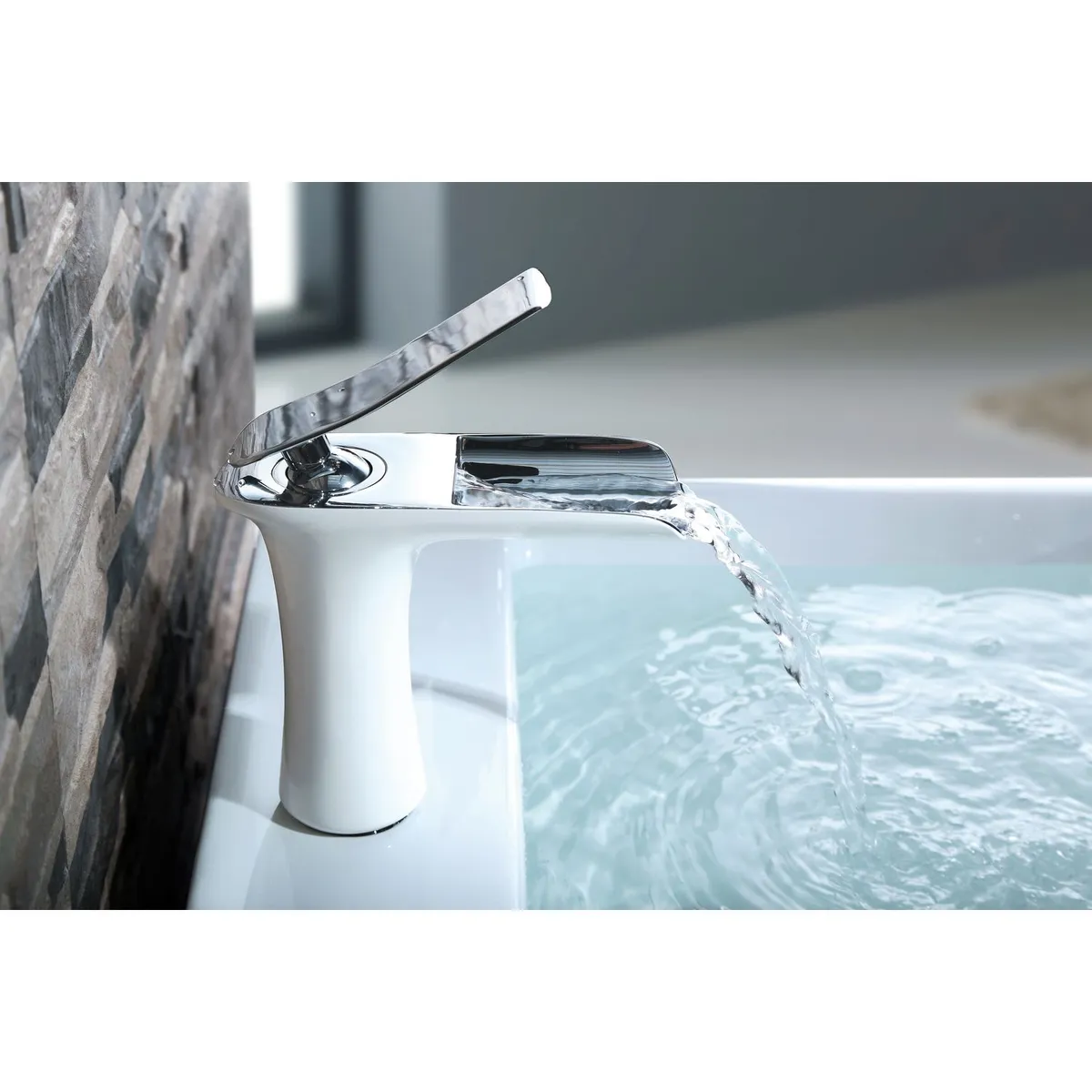 Sensi Dacqua - Monomando de lavabo Cales blanco