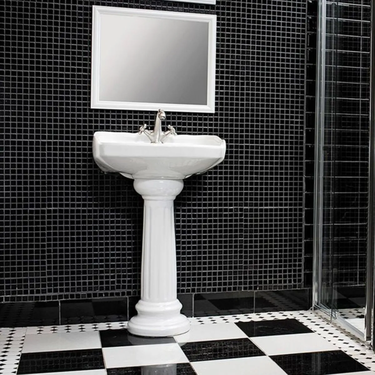 Sensi Dacqua - Mezcladora de lavabo Capri níquel 8"