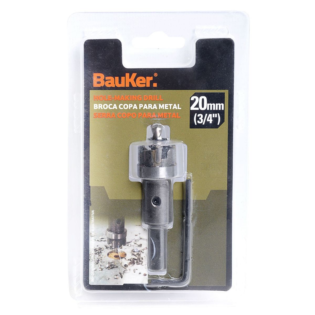 Bauker - Broca copa para metal 20mm bauker