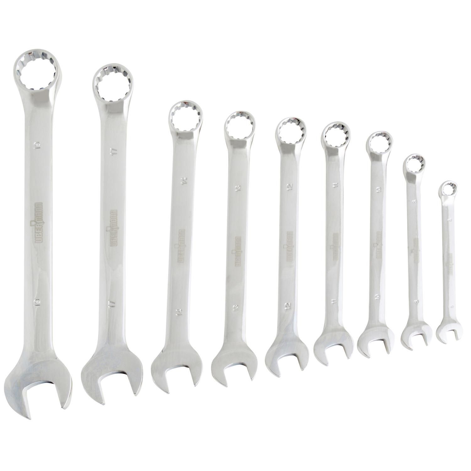 Ubermann - Juego 9 llaves herramientas mecánicas punta corona