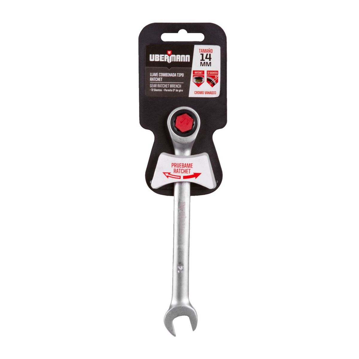 Llave punta corona con chicharra 14 mm, marca Ubermann - Foto 2